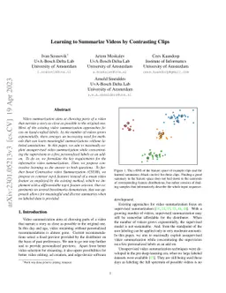 Learning to Summarize Videos by Contrasting Clips
