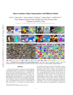 Open-vocabulary Object Segmentation with Diffusion Models