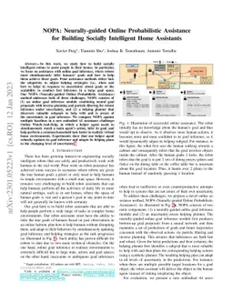 NOPA: Neurally-guided Online Probabilistic Assistance for Building
  Socially Intelligent Home Assistants