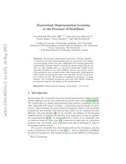 Equivariant Representation Learning in the Presence of Stabilizers