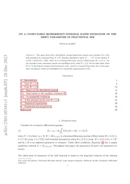 On a Computable Skorokhod's Integral Based Estimator of the Drift
  Parameter in Fractional SDE