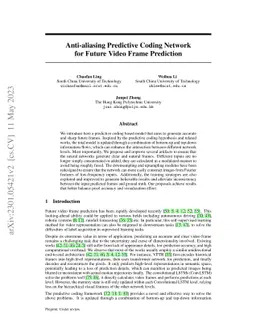 Anti-aliasing Predictive Coding Network for Future Video Frame
  Prediction