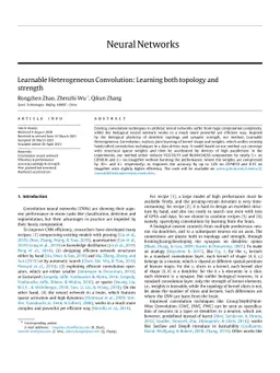 Learnable Heterogeneous Convolution: Learning both topology and strength
