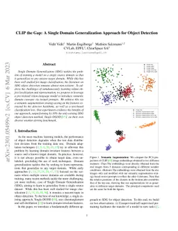 CLIP the Gap: A Single Domain Generalization Approach for Object
  Detection