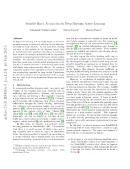 Scalable Batch Acquisition for Deep Bayesian Active Learning