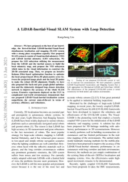 A LiDAR-Inertial-Visual SLAM System with Loop Detection