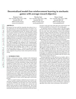Decentralized model-free reinforcement learning in stochastic games with
  average-reward objective