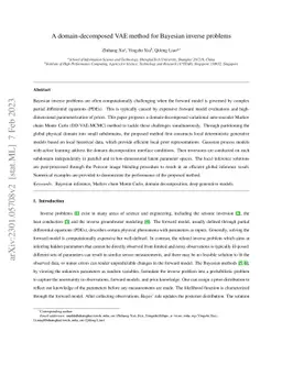 A domain-decomposed VAE method for Bayesian inverse problems