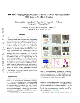 OA-DET3D: Embedding Object Awareness as a General Plug-in for Multi-Camera 3D Object Detection