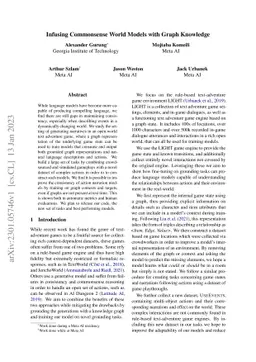 Infusing Commonsense World Models with Graph Knowledge