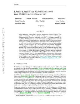 Laser: Latent Set Representations for 3D Generative Modeling