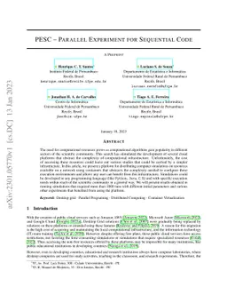 PESC -- Parallel Experiment for Sequential Code