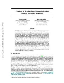 Efficient Activation Function Optimization through Surrogate Modeling