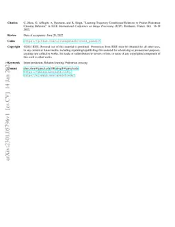 Learning Trajectory-Conditioned Relations to Predict Pedestrian Crossing
  Behavior