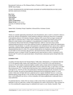 CHAMP: Crowdsourced, History-Based Advisory of Mapped Pedestrians for
  Safer Driver Assistance Systems