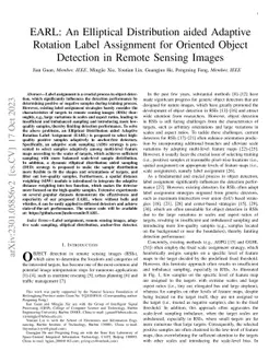 EARL: An Elliptical Distribution aided Adaptive Rotation Label
  Assignment for Oriented Object Detection in Remote Sensing Images