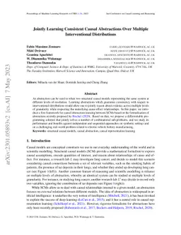 Jointly Learning Consistent Causal Abstractions Over Multiple
  Interventional Distributions