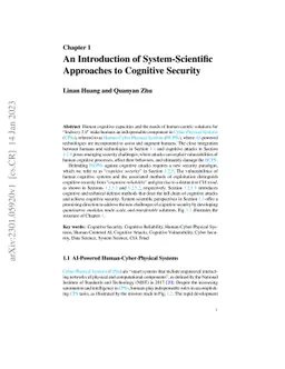 An Introduction of System-Scientific Approaches to Cognitive Security