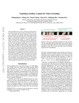 Exploiting Auxiliary Caption for Video Grounding