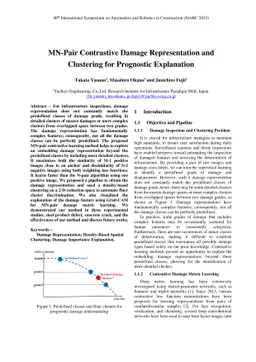 MN-Pair Contrastive Damage Representation and Clustering for Prognostic
  Explanation