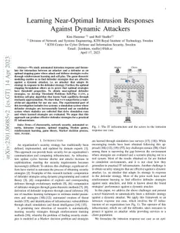 Learning Near-Optimal Intrusion Responses Against Dynamic Attackers