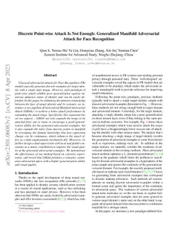 Discrete Point-wise Attack Is Not Enough: Generalized Manifold
  Adversarial Attack for Face Recognition