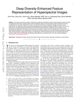 Deep Diversity-Enhanced Feature Representation of Hyperspectral Images