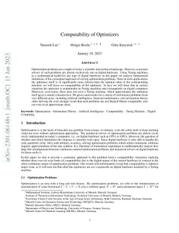 Computability of Optimizers