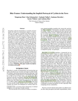 Bike Frames: Understanding the Implicit Portrayal of Cyclists in the
  News