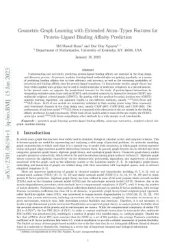 Geometric Graph Learning with Extended Atom-Types Features for
  Protein-Ligand Binding Affinity Prediction