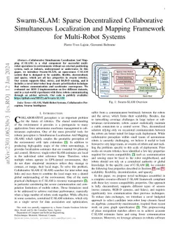 Swarm-SLAM : Sparse Decentralized Collaborative Simultaneous
  Localization and Mapping Framework for Multi-Robot Systems