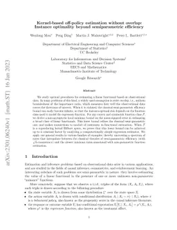 Kernel-based off-policy estimation without overlap: Instance optimality
  beyond semiparametric efficiency