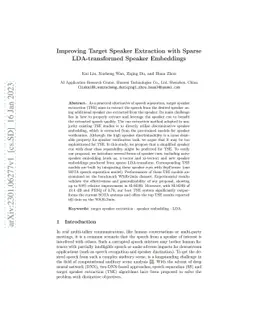 Improving Target Speaker Extraction with Sparse LDA-transformed Speaker
  Embeddings