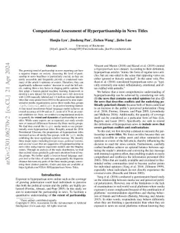 Computational Assessment of Hyperpartisanship in News Titles