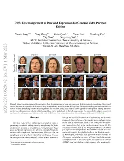 DPE: Disentanglement of Pose and Expression for General Video Portrait
  Editing
