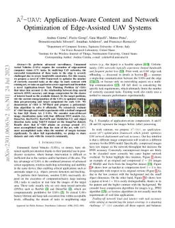 A$^2$-UAV: Application-Aware Content and Network Optimization of
  Edge-Assisted UAV Systems