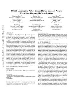 PECAN: Leveraging Policy Ensemble for Context-Aware Zero-Shot Human-AI
  Coordination