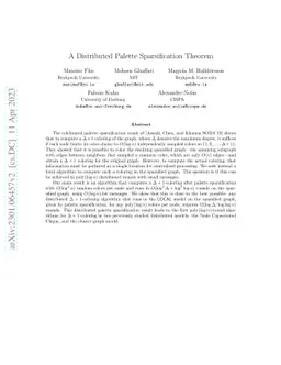 A Distributed Palette Sparsification Theorem