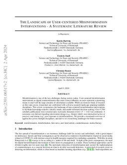 The Landscape of User-centered Misinformation Interventions -- A
  Systematic Literature Review