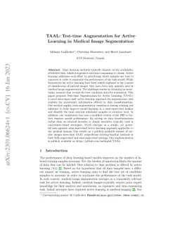 TAAL: Test-time Augmentation for Active Learning in Medical Image
  Segmentation