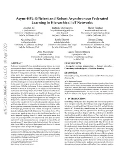 Async-HFL: Efficient and Robust Asynchronous Federated Learning in
  Hierarchical IoT Networks
