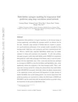 Multi-fidelity surrogate modeling for temperature field prediction using
  deep convolution neural network