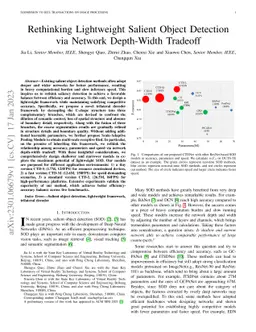 Rethinking Lightweight Salient Object Detection via Network Depth-Width
  Tradeoff