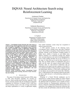 DQNAS: Neural Architecture Search using Reinforcement Learning