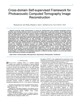 Cross-domain Self-supervised Framework for Photoacoustic Computed
  Tomography Image Reconstruction