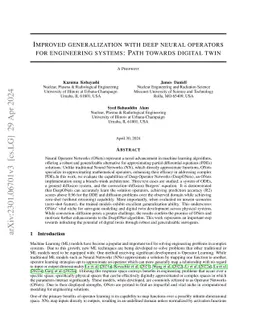 Improved generalization with deep neural operators for engineering
  systems: Path towards digital twin