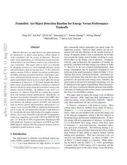 FemtoDet: An Object Detection Baseline for Energy Versus Performance
  Tradeoffs