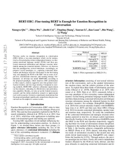 BERT-ERC: Fine-tuning BERT is Enough for Emotion Recognition in
  Conversation