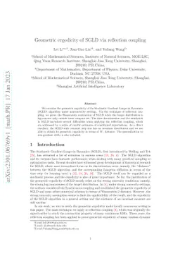 Geometric ergodicity of SGLD via reflection coupling