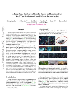 A Large-Scale Outdoor Multi-modal Dataset and Benchmark for Novel View
  Synthesis and Implicit Scene Reconstruction